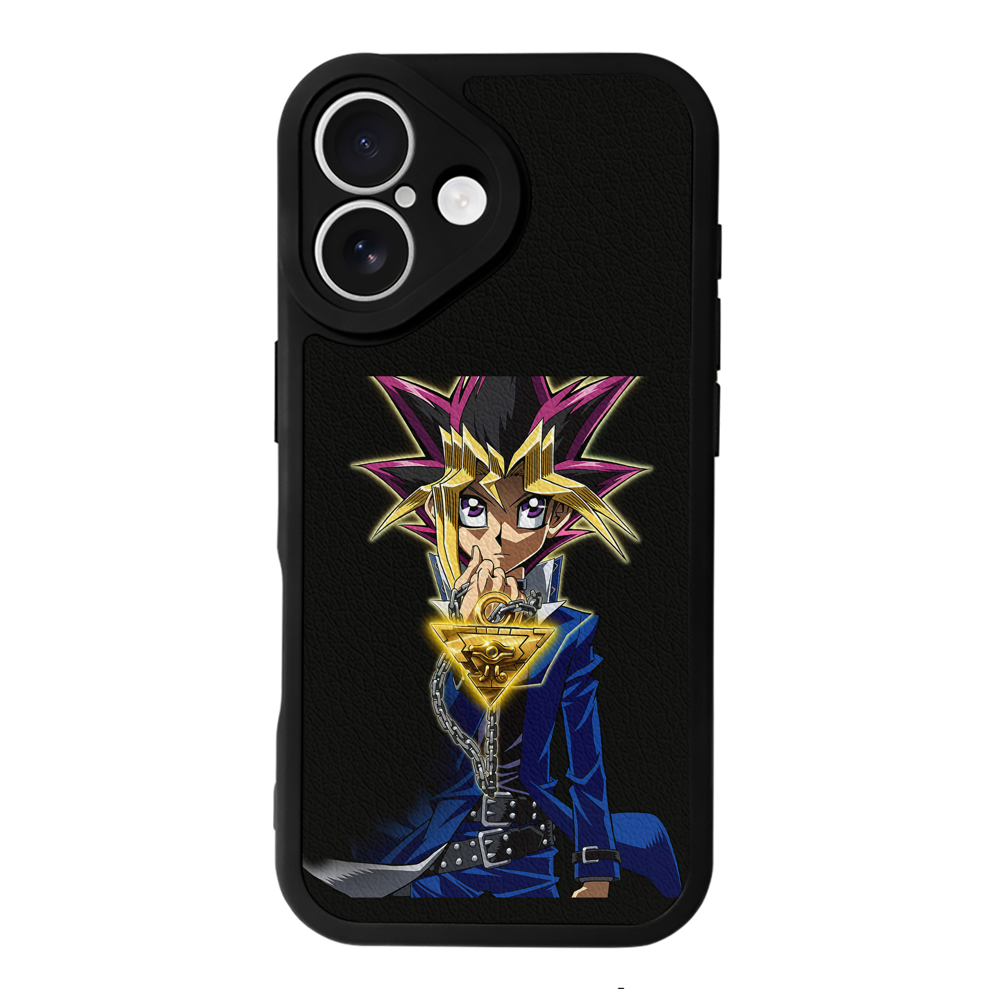 （画像用） 遊☆戯☆王 Yu-Gi-Oh! 【iPhone 16シリーズ対応】シリコンスマホケース（レザー調） 材質：シリコン